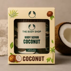 سكراب جسم جوز الهند النباتي من The Body Shop – مقشر وترطيب مثالي