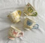 Beautiful Butterfly Ceramic Mug Set - أكواب سيراميك الفراشات الأنيقة